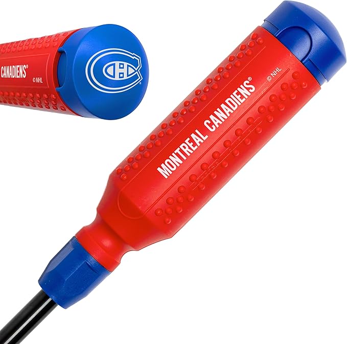 MEGAPRO짰 NHL짰 Team Edition Multi-bit Screwdriver | Officially Licensed NHL짰 Gear | Durable, Ergonomic, Pro-Grade Screwdriver (Montreal Canadiens짰)
