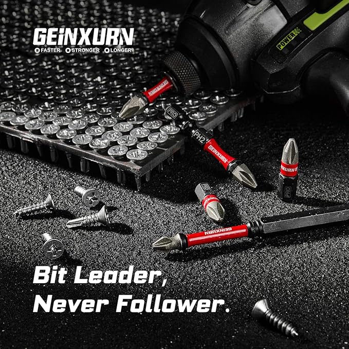 20Pcs Diamond Coated Impact Screwdriver Bit Set, 1 Inch #2 Phillips Insert Driver Bits, Magnetic S2 Steel PH2 Screwdriver Bits Set with 1Pcs Screwdriver Bit Holer