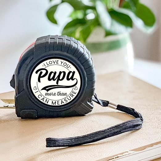 Papa Gifts - Papa Birthday Gifts from Son, Grandkids, Granddaughter, Grandson - Best Gifts for Papa - Woodworking Carpenter Measuring Tape