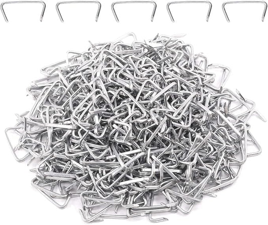 Hilitchi Galvanized Steel Hog Rings for Bungee Shock Cords Animal Pet Cages Bagging Traps Sausage Casing Meat Bags Fencing Railing and More(3/4-1000PCS)