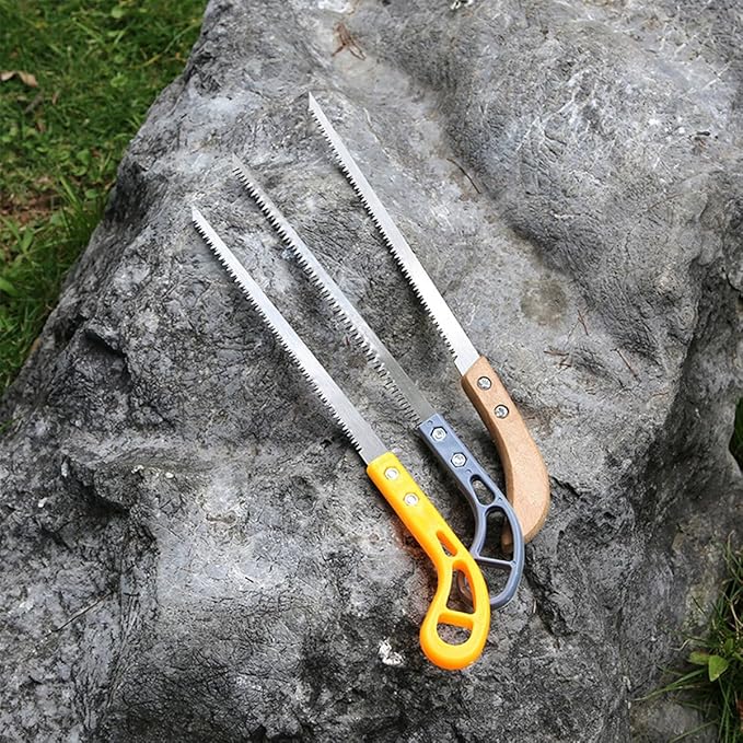 3Pcs Outdoor Portable Hand Saw, Camping Handsaw Household Garden Small Hand Saw, 9 Inch Rugged Three Blade Toothed Steel Mini Hand Saw for Gardening, Pruning, Backpacking, Survival