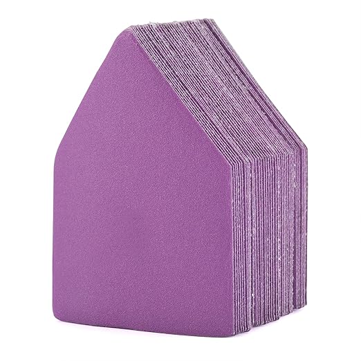240 Grit Sandpaper 50PCS, 90mm x 65mm Triangle Sanding Sheets, Fits Milwaukee M12 Fuel Sander, Hook & Loop Detail Sander, White Fused Alumina Abrasive Sand Paper for Wood Finishing, Detail Sanding