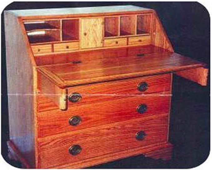 Woodcraft Project Paper Plan To Build Drop Front Desk - Material Not Included