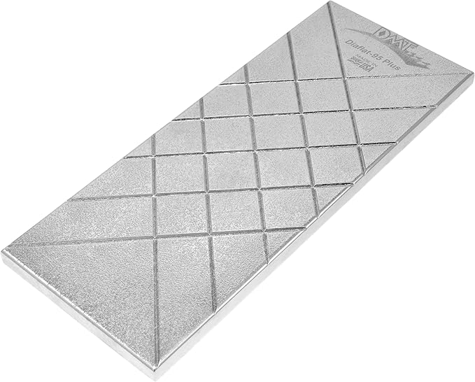 DMT DIAFLAT-95-PLUS Diamond Lapping Plate, 95 Micron Flattening Stone for Water, Oil & Arkansas Stones, 0.0005??Precision Whetstone Flattening Stone with Durable Hardcoat Technology, 10"L x 4"W