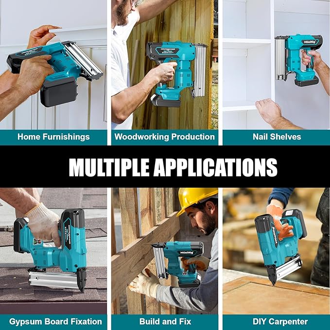 Cordless Brad Nailer Compatible with Makita 18V Lithium-Ion Battery, Powered Electric Nail Gun for Wood 18GA, Brushless Motor, 2 Mode, 18 Gauge 5/8 to 1-1/4 Inch, Tool Only