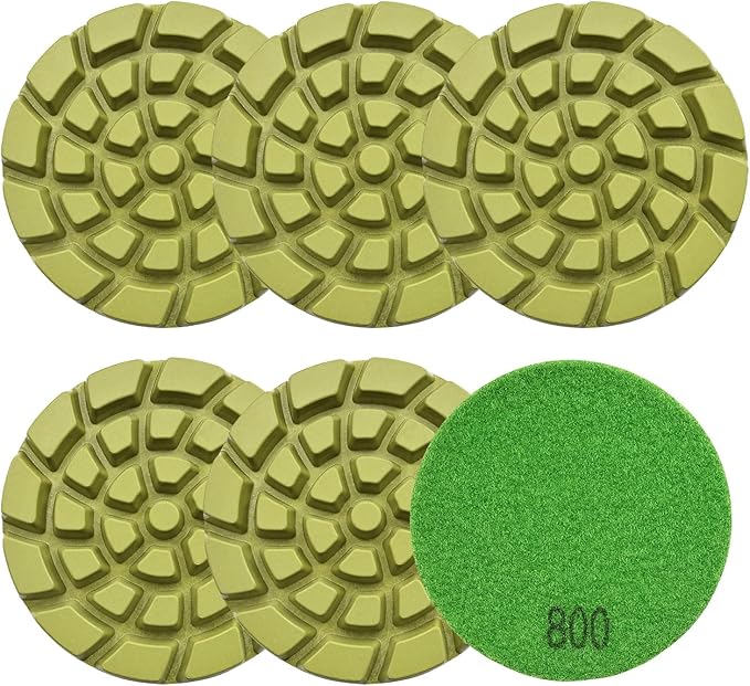 Diamond Concrete Polishing Pads - BRSCHNITT 6pcs 4 inch Grit#800 Resin Bond Renew Pads Beton Floor Renew Reparing Disk