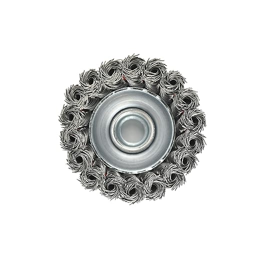 Aain 3 inch Wire Wheel Brush Cup Brush,2 Pack Twisted Knotted Cup Brush for Grinders,5/8"-11 Threaded Arbor for Angle Grinder,Max RPM 12,500,0.020in Carbon Steel for Rust Removal,Abrasives