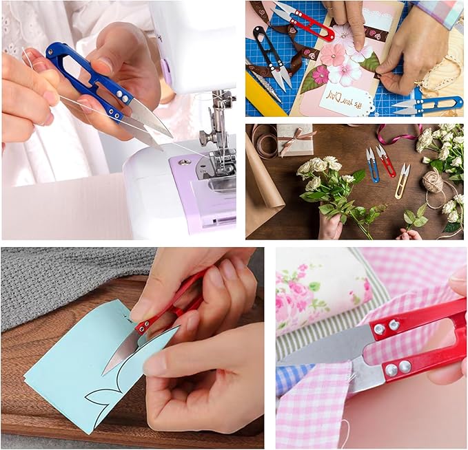 24Pcs Sewing Scissors for Fabric, Thread Yarn Embroidery Clippers Cutter, Small Snips Plant Trimming Nipper, Great for Stitch, Art Craft, Mini DIY Supplies,Garden Use