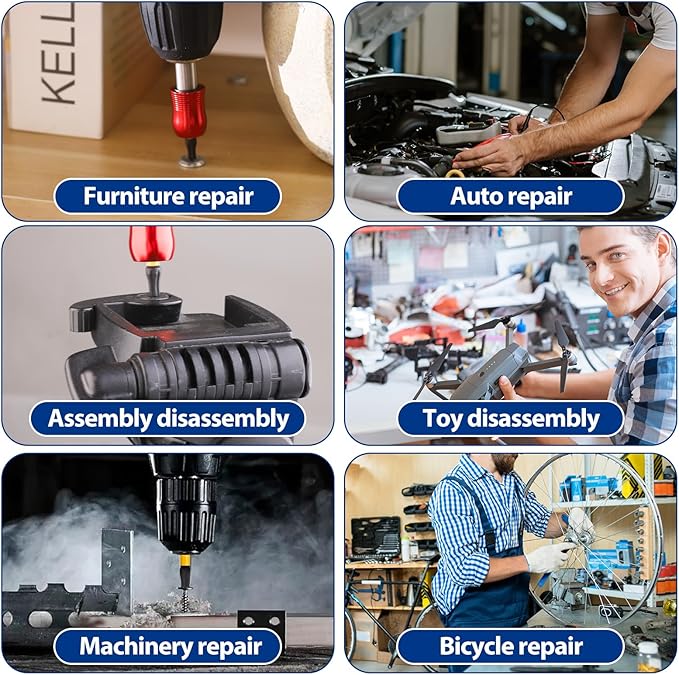 HPHOPE 39-Piece Screwdriver Bit and Ratchet Set – PH, PZ, Hex, SL, TT, Torx Bits – Accessories for Cordless Screwdrivers, Drills Drivers and Screwdrivers