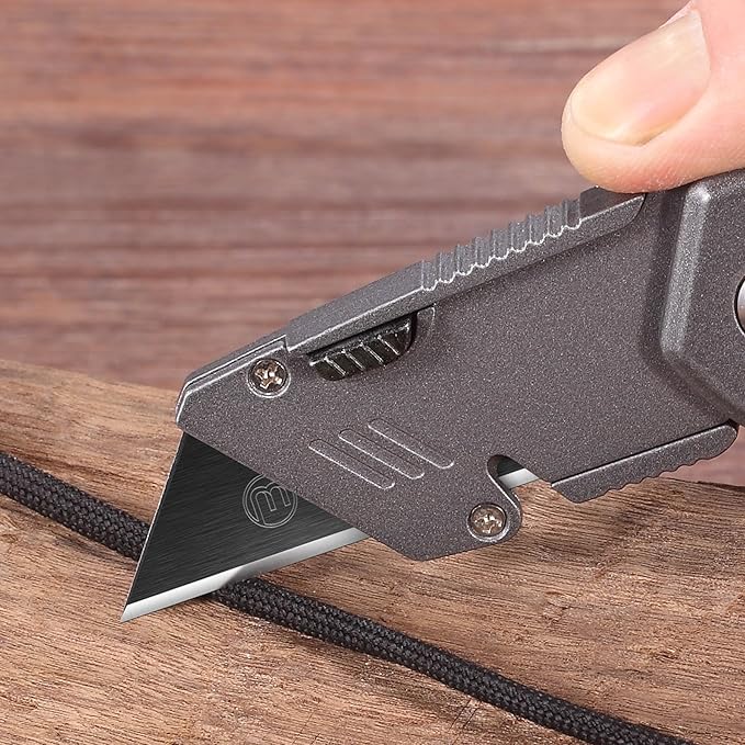 100-Pack Utility Knife Blades, Blackened SK-2 Razor Blades for Box Cutter, Never Rust, Extra Durable
