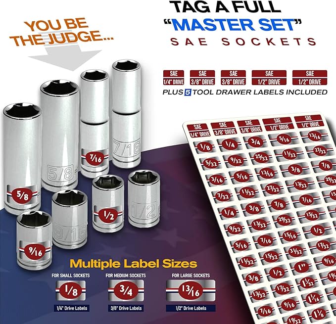 NEW! Ultimate Chrome Socket Label Set