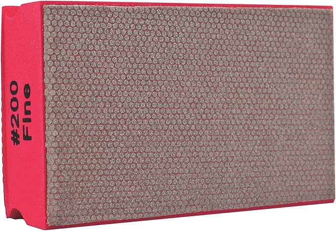 HIGHDRIL Diamond Hand Polishing Pad - Grit 200 Diamond Electroplated Hand Sanding Pads Polishing Blocks for Granite, Marble, Glass, Concrete