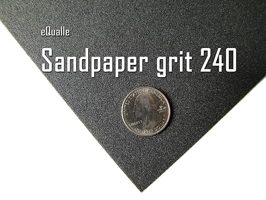 240 Grit Sandpaper Sheets 100 Pack 9x11 in Bulk Sandpaper Multi-Surface Precision Sanding Wood Wet Dry Metal Paint Removal Rust Removal Lija para Pulido Surface Preparation Woodworking