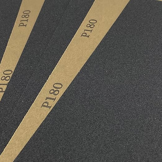 180 Grit Wet Dry Sandpaper, 9 x 11 Inch Sanding Sheets, 10PCS Premium Silicon Carbide Sand Paper for Wood Metal Ceramic or Auto Polishing and Scratches Removing