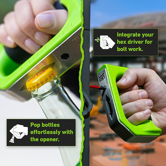 Hammer Fist Adaptive Multi Tool, Ergonomic & Lightweight Hammer with 3 Strike Angles, Built-in Hex Drive, Nail Puller, Bottle Opener & Ruler, Ideal for Tight Spaces, DIY Projects & Father?셲 Day Gifts