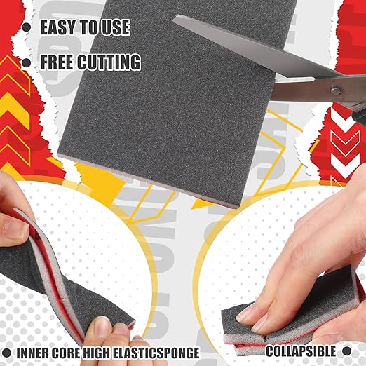 48 Pcs Sanding Sponge 3x4 Inch 120/180/240/320/400/600/800/1000/1200/1500/2000/2500 Grit Sandpaper Assortment, Wet/Dry Sandpaper,Reusable Sanding Blocks for Wood, Metal, Drywall,Polishing