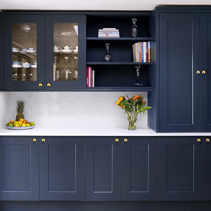 Ravinte 20 Pack Kitchen Cabinet Knobs Dresser Knobs Drawer Knobs Brused Brass Zinc Knobs Brass Drawer Pulls Door Knobs Dresser Drawer Handles Knobs for Dresser Drawers