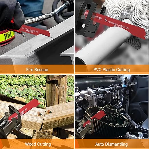 25 Pack 9 Inch 14/18 Tpi Reciprocating Saw Blades for Metal Cutting, Carbide Alloy Steel Sawzall Blades for Automobile Dismantling with 8% Cobalt for Longer Life and Faster Cutting Speed