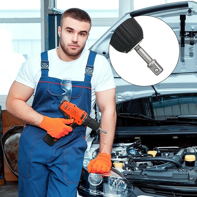 Impact Adapter Square Socket for Drills Extension Driver Bits Hex Impact Socket Adapter for Automotive DIY