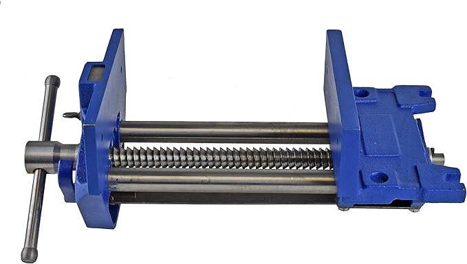 Yost Vises M9WW Rapid Action Woodworking Vise | Quick Release Lever for Quick Adjustments | 9 Inch Jaw Width | Made with Heavy-Duty Cast Iron | Blue