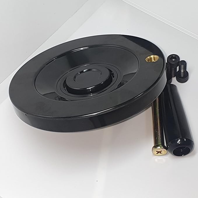 OD 6" Ultimate Handwheel for 1" Shaft or Smaller, Fit All Shafts 1" or Under ??Easy Install with Set Screw & M10 Revolving Handle, Table Saw Band Saw Milling Lathe Drill Press Tailstock Replacement
