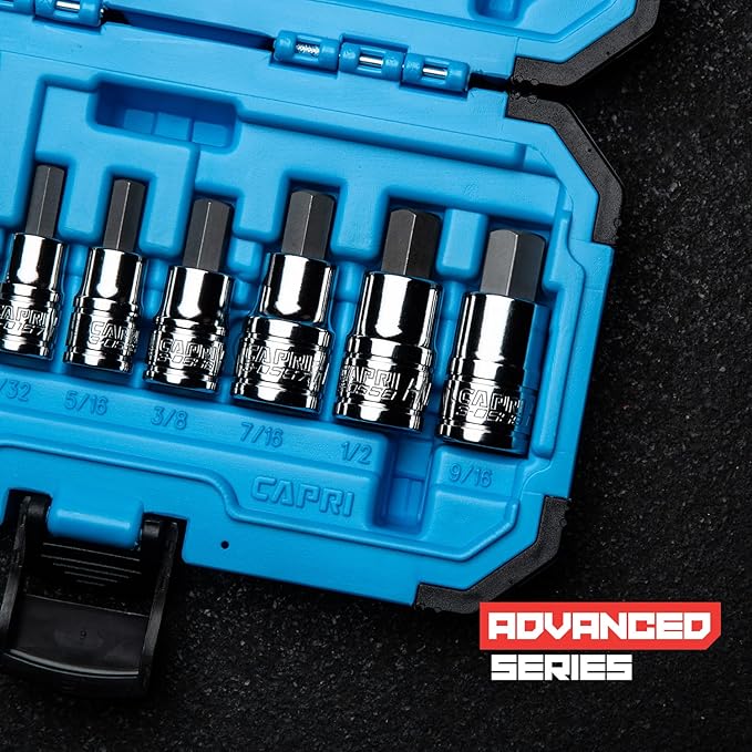 Capri Tools Hex Bit Socket Set, SAE, Advanced Series, 13-Piece