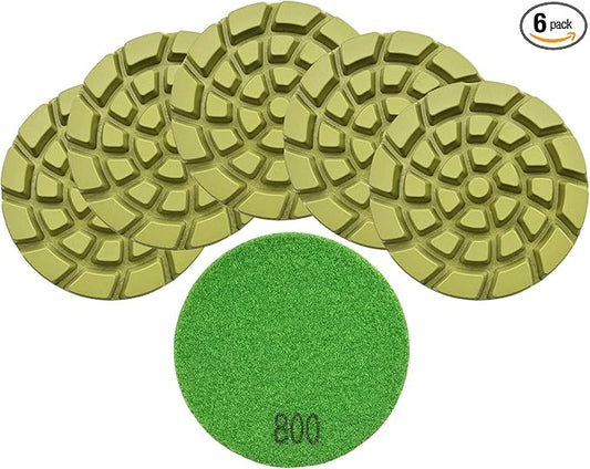 Diamond Concrete Polishing Pads - BRSCHNITT 6pcs 4 inch Grit#800 Resin Bond Renew Pads Beton Floor Renew Reparing Disk