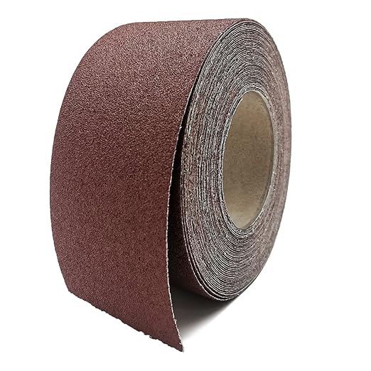 3 Inch x 49 Feet Emery Cloth Roll Aluminum Oxide Abrasive Paper Roll Continuous Sandpaper for Metalworking, Woodworker, Furniture Repair, Sanding (80 Grit)