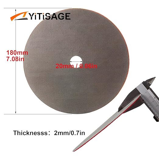 7 Inch Electroplated Diamond Grinding/Polishing Pads Sanding Granite Concrete Glass Metal Stone Grinding Disc(grit 400-1pc)