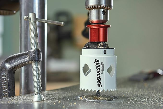 Disston QUICKCORE 13 pc Set - 3/4", 7/8", 1 1/8", 1-3/8", 1-1/2", 1-3/4", 2", 2 1/8",and 2-1/2" Hole Saws, & Quick Change Arbor, Part E0100231