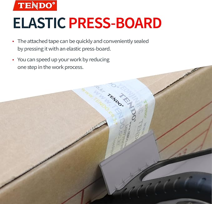 Heavy Duty Shipping Tape Dispenser: TENDO째 Premium Line ??Reusable, Replaceable, Eco-Friendly 2?쇺?Master Piece Dispenser for Pros with Patented 10째 Sloped Chromium Blades - P-2200 (4th Gen.)_Gray