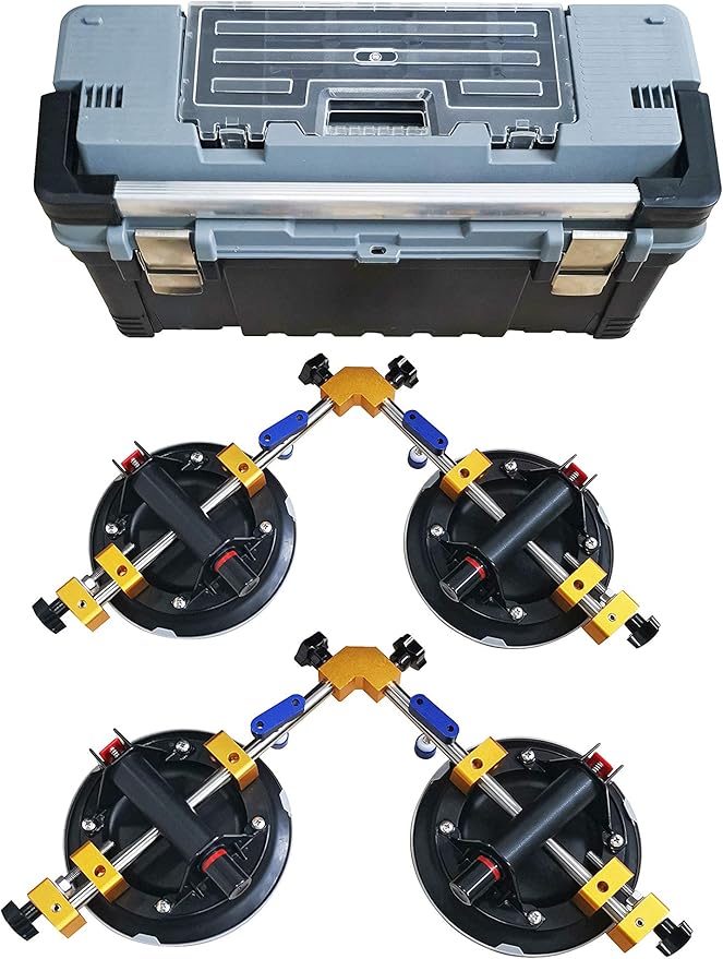 ZUOS Right Angle 90 Degree Countertop Seam Setter with 8" Suction Cup for Seam Joining & Leveling/Professional Countertop, granite竊?Stone, Marble Slab Installation. (2 PACK) (8" seam setter)