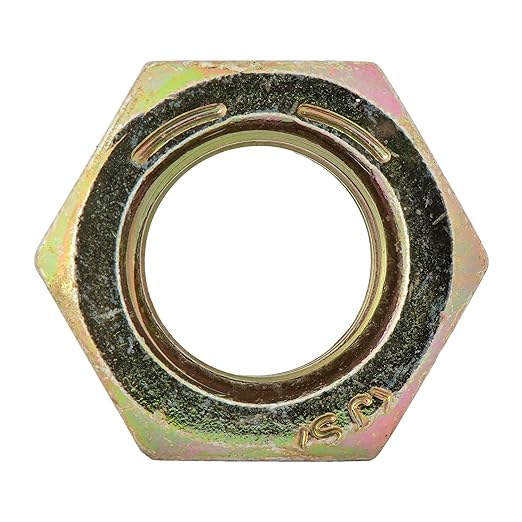 3/8"-24 (25 Pack) Grade 8 Hex Nut, Fine Thread, Yellow Zinc by Makers Bolt