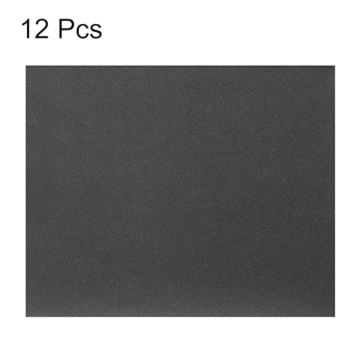 HARFINGTON 12pcs Sandpaper 240 Grit 9 x 11 Inch A-Weight Backing Silicon Carbide Abrasive Wet Dry Sanding Sheets for Wood Finishing, Metal Sanding, Automotive Polishing