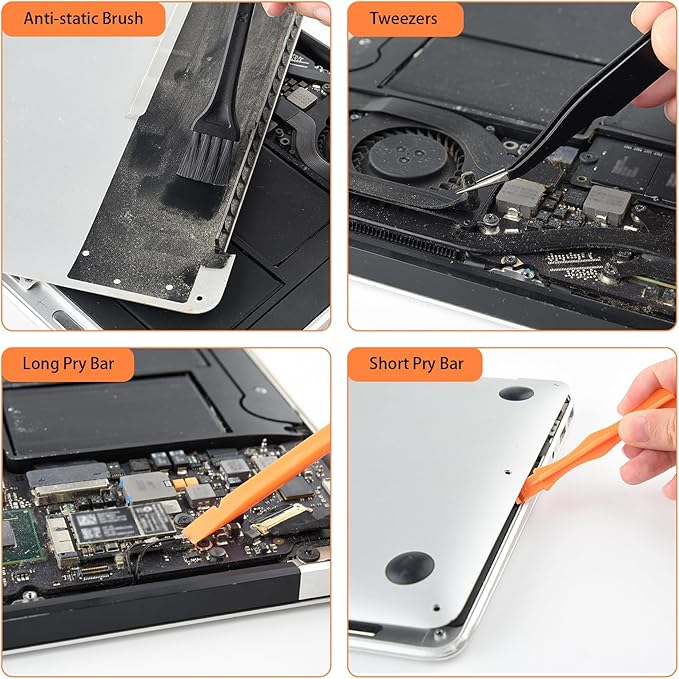 ASTARON 17 in 1 Screwdriver Set for MacBook, Repair Tool Kit with T3 T4 T5 T6 T8 P2 P5 PH000 Ph00 Y00 Magnetic Torx Bit & Opening Tool for Laptop, Macbook Air and Pro, Xbox, PS4