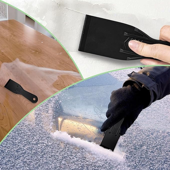 12 Pcs Black 2 Inch Plastic Putty Knife, Painting Scraper for Spackling Patching, Flexible Putty Knives, Small Putty Knife for Wall Scratching Spreading Painting (Black)