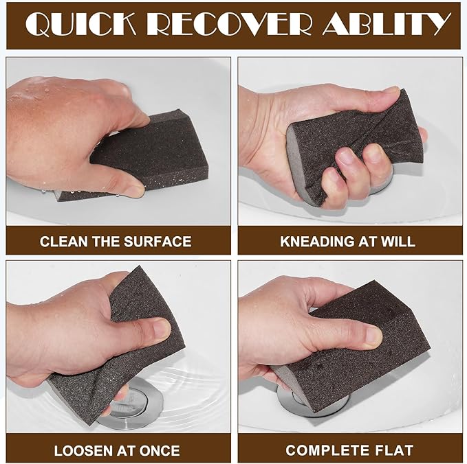 100 Grit Angled Sanding Blocks, Jamiikury Medium Sponge Sand Block Washable and Reusable, Wet & Dry Sandpaper Block for Wood Metal Drywall and Furniture Paint - Pack of 16