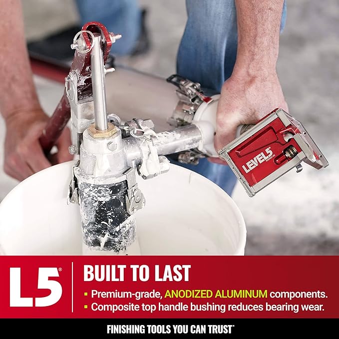 LEVEL5 Drywall Compound Pump | Fill Flat Boxes & Tapers (Gooseneck Sold Separately) | Professional Grade Equipment | Free Box Filler Valve | Drywall Sheetrock Gyprock | 4-771