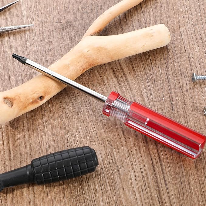 2 Pcs T15 Torx Screwdriver, Magnetic Torx Driver Star Bit Screwdrivers, Security Torx Screwdriver with Insulated PVC Handle, Magnetic Head Screwdriver for Repairing DIY (T15)