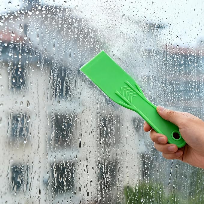 HAKZEON 50 PCS Plastic Putty Knife, 2 Inch Green Drywall Scraper, Flexible Spreader Spackle Tool for Spackling Patching