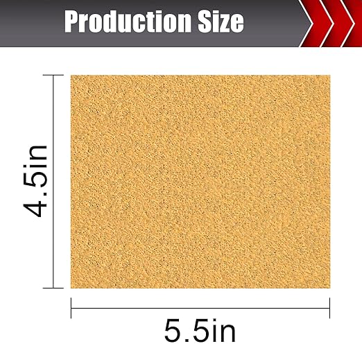 50 Pcs Premium Sand Paper, 1/4 Sand Paper Sheet Hook and Loop Backing 80/120/150/220/320/400 Grit Sandpaper Assortment Sandpaper for Wood Metal Automotive Palm Sanders 5.5" x 4.5"
