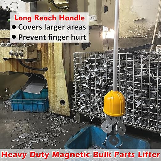 MUTUACTOR Strong Lifting Magnet with Handle,Quick Release Magnet Pickup Tools for Bulk Parts,Large Rare Earth Magnets Hand Tools for Transferring and Picking Up Nails Screws Nuts and Metal Objects