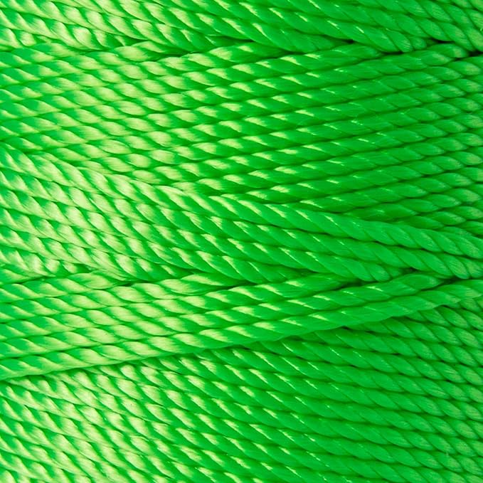 HONGDA Twisted Nylon String, #18 x 540FT Mason Line String, Nylon Twine for Masonry Job, Trot Line, Decoy Line, Net Making and Mending, Workshop, Crafts, Gardening