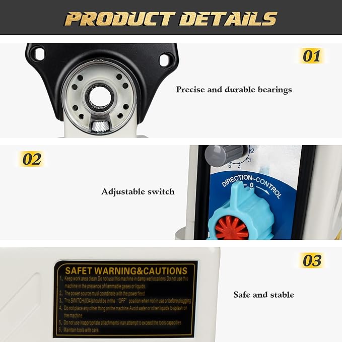 110V X-Axis Power Feed 650IN-Lb Torque for Milling Machine, Power Table Feed 2-210RPM Adjustable Rotate Speed for Bridgeport and Some Knee Type Milling Machine