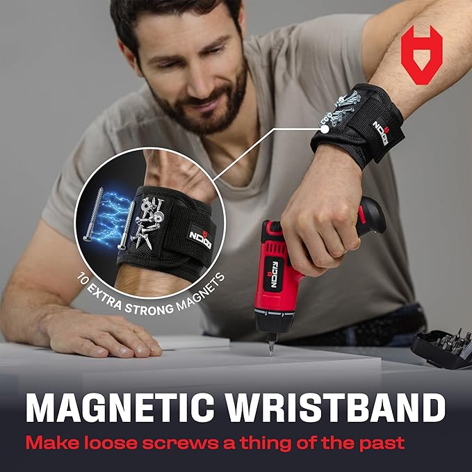 NoCry Telescoping Magnetic Pickup Tool Set for Father's Day Gift ??Magnetic Wristband, Extendable Mechanic Mirror, Telescoping Pen, 360째 Flexible Flashlight, 3-in-1 Screwdriver ??Magnetic Tool Set