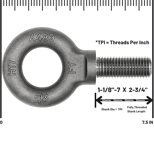 Lifting Shoulder Eye Bolt 1-1/8"-7 X 2-3/4"