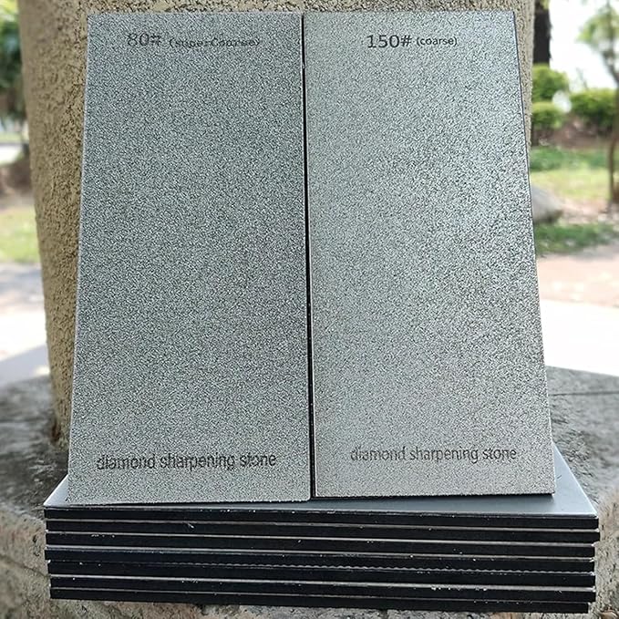3 PCS Diamond Sharpening Stone Diamond Knife Sharpener Plate Honing Whetstone for Knives Chisel (400#+1000#+3000#)