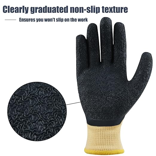 10 Pairs Insulated Electrician Gloves 400V Voltage Resistant Gloves Flame Retardant Work, Electrical Rubber Non-slip Texture Design for Electricians Prevent Shock