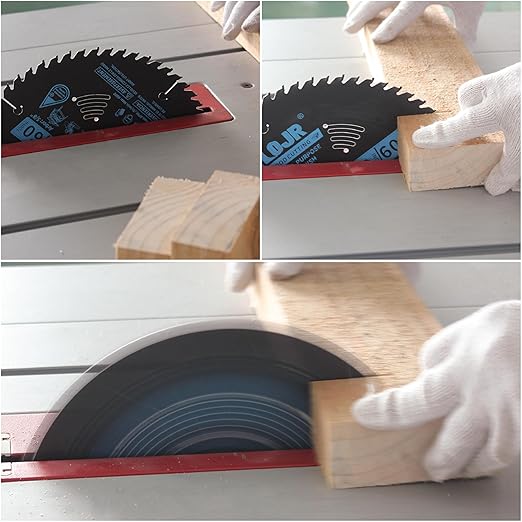 2-Pack 10 Inch 60T&80T 5/8" Arbor Woodworking Circular Saw Blade,Fine Finish/Ultra Finish Wood Cutting Saw Blade,with Non-Stick Coating - TF, 10" 60T&80T 5/8"