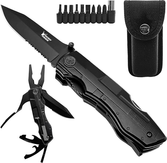 RUSH DEER Multi-Tool 19-in-1 Essential Survival Tools and Multitools Plier- Gift for Men-Versatile Camping Tool Kit-ultimate versatile toolkit For DIY, Outdoor